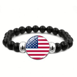 Palestinian Flag <b>Beaded</b> Bracelet Commemorative Gift Elastic Wristband Promotion for Fan Merchandise Factory <b>Direct</b> Price - Product Image 2