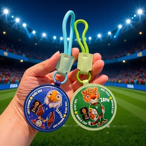 Llavero de Cuero con la Mascota del Torneo de Fútbol DAMAI 2026, Recuerdo para Fiestas, Colgante para Bolsos, para Fanáticos, Decoración para Carnaval - Product Image 1