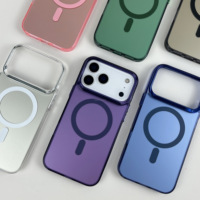 Coque de téléphone magnétique électroplaquée avec cache-caméra amovible anti-traces de doigts pour iPhone 17 16 15 14 13 12 11 Pro avec emballage
