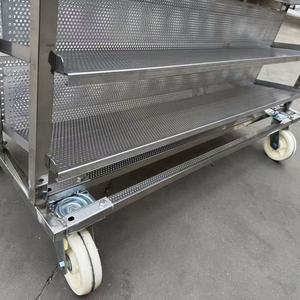 Équipement de boulangerie de cuisine, chariot de rangement et de refroidissement en fil métallique, étagère en acier inoxydable pour casseroles/plats à pain, chariot de refroidissement pour boulangerie - Product Image 3
