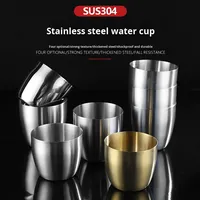Tasse à eau en acier inoxydable de conception classique pour la maison Barbecue hôtel bureau créatif boisson froide bière tasse Restaurant cuisine utilisation