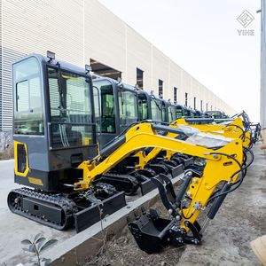 Miniexcavadora compacta CE EPA de 1 <span class=keywords><strong>a</strong></span> 2 toneladas con martillo hidráulico, barrena, cucharón, orugas de goma, cabina cerrada/abierta y giro de cola cero - Product Image 2
