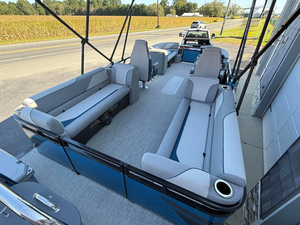 Kinlife 24ftアルミエンターテインメントポンツーンボート船外エンジン14人収容安定ドリフトクルージング用耐久性 - Product Image 3