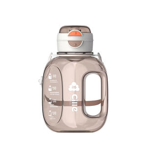 Botella de agua Hilo de gran capacidad con tapa de un botón para uso general, deportes al aire libre y diseño portátil para el verano. - Product Image 5