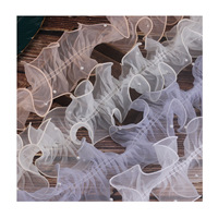 10 couleurs plissé dentelle garniture dentelle tissu jupe accessoires chapeaux neige fil volants dentelle