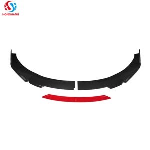 Honghang Sản Xuất Phụ Tùng Ô Tô Bộ Chia Môi Cản Trước Bằng Sợi Cacbon Thông Dụng 4 Chiếc Màu Đen + Đỏ - Product Image 3