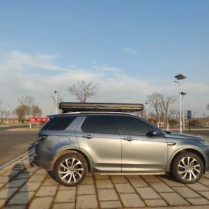 2 orang aluminium cangkang keras Segitiga atap tenda atas berbagai mobil satu lapisan kain Oxford tahan air lipat penggunaan luar ruangan - Product Image 4