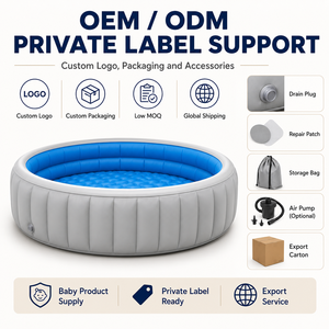 <span class=keywords><strong>Piscine</strong></span> gonflable pour enfants d'intérieur en PVC, baignoire pour bébé avec <span class=keywords><strong>fond</strong></span> antidérapant et vidange facile - Product Image 6