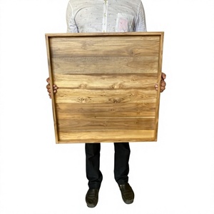Grand plat de service rectangulaire turc en bois, écologique, élégant, fait main, gravé, de luxe, compatible lave-vaisselle et micro-ondes, poli - Product Image 3