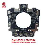 CGX IR y LED Blanco Bicolor PCBA ODM OEM SMD Diodo 1 oz Placa PCB de Cobre Luces de Advertencia Rojas/Azules Cámara de Visión Nocturna CCTV