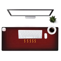 Tapis de souris chauffant à 3 vitesses avec contrôle tactile, tapis de bureau chauffant pour le gaming, protection pour les pieds et la table, coussin chauffant pour la maison et le bureau