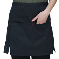 Meilleur tablier de cuisine en toile à demi-strapes, respirant, confortable, anti-salissures, avec logo personnalisé, à rayures et carreaux, pour serveur