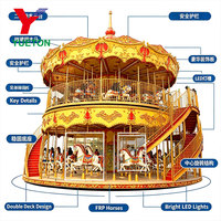 Manège à deux étages certifié CE, 68 places, grande balançoire à bascule pour parc d'attractions, vente directe d'usine