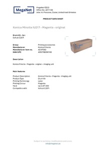 หน่วยภาพ Konica Minolta ดั้งเดิม IU217M ACVF0ED ของแท้และใหม่เอี่ยมสำหรับ C257i Bizhub - Product Image 3