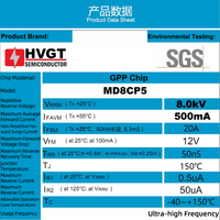 Diode redresseuse haute tension HVGT 8KV MD8CP5 500mA 50ns à récupération ultra-rapide, montage en surface pour alimentation de rayons X