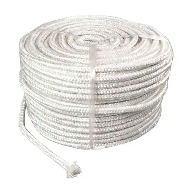ガラス繊維ロープメーカー断熱シーリングガラス繊維編組丸ロープ高温用