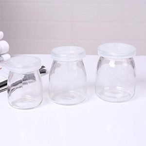 100ml Classic <b>Camping</b> Clear Empty Glass <b>Storage</b> Bottles Jars Leak Resistant Plastic Lid for Ice Cream Pudding Milk Honey Yogurt - Product Image 5