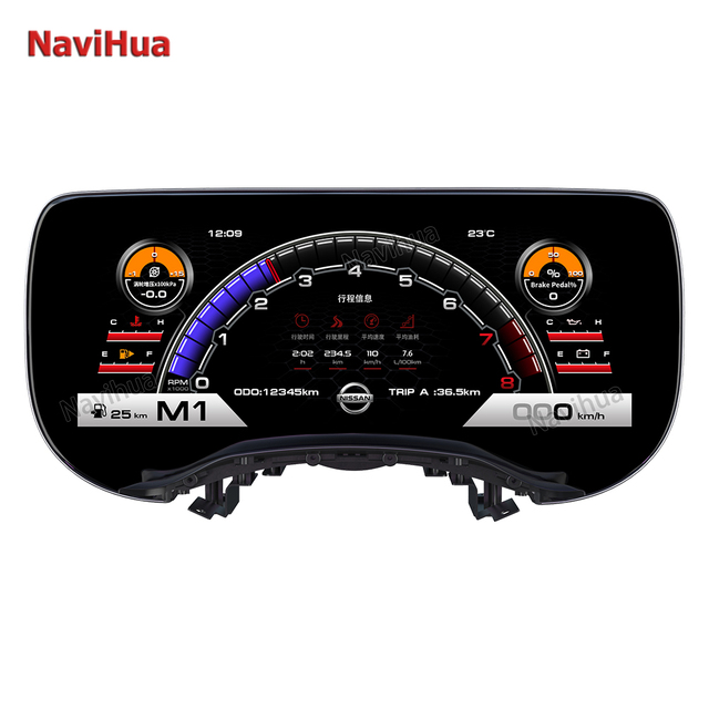 Navihua New Arrival 12.3'' Digital Lcd Display Automotive Instrument Panel for Nissan 350z 2003-2009 Auto Meter