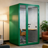 Cabine insonorisée mobile moderne à structure en acier modulaire pour studio de diffusion en direct et usage bureautique - Excellent rapport qualité-prix - Direct usine