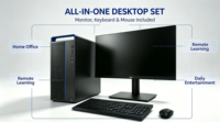 PC Bisnis Custom Hairuichuang E700-HD Penyimpanan Besar, CPU 3.0GHz, 16GB DDR4, SSD 256GB + HDD 1TB, Paket Desktop Lengkap