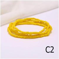 75 Couleurs Perles de Taille Africaines Chaîne de Ventre Bijoux de Corps Style Bohème Élastique Perles de Riz Colorées Chaîne de Taille