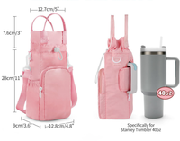 LINGKE pour gobelet de 40 oz, porte-bouteille d'eau, pochette pour gobelet, sac de transport pour bouteille d'eau avec poche pour téléphone, sac de sport