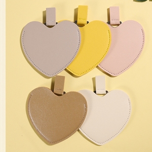 Dễ thương hình trái tim da <span class=keywords><strong>mini</strong></span> gương trường hợp đầy màu sắc tay <span class=keywords><strong>mini</strong></span> gương Pocket chủ - Product Image 3