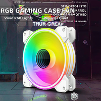 Ventilateur de Boîtier PC RGB 120mm Haute Qualité Silencieux 4 Broches PWM pour Gaming, Refroidissement à Roulement Fluide, Boîtier Durable en Plastique pour Châssis PC