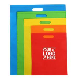 Customized Logo Printing Non-Woven Tote <b>Bag</b> with <b>Gift</b> Handle Die Cut Design <b>Medium</b> Size for <b>Gift</b> <b>Bag</b> Use - Product Image 1