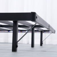 Cadre de lit portable pliable et extensible en acier, promotionnel, robuste, avec éclairage LED, capacité de 3500 lb, assemblé pour appartement
