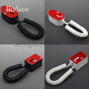 Điện Thoại Chống Trộm Hiển Thị Chủ Trắng Điện Thoại Di Động An Ninh Đứng Cầm Tay Vuông Hình Bầu Dục Có Thể Thu Vào Mùa Xuân Kéo Thiết Bị Cho Các Cửa Hàng - Product Image 3