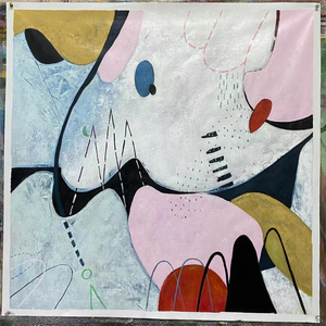 Großhandel Maßgefertigte Handgemachte Große Kunstwerke Moderne Wohnraumdekoration Abstrakte <span class=keywords><strong>Cartoon</strong></span>-Ölgemälde auf Leinwand Wandkunst Bild - Product Image 3