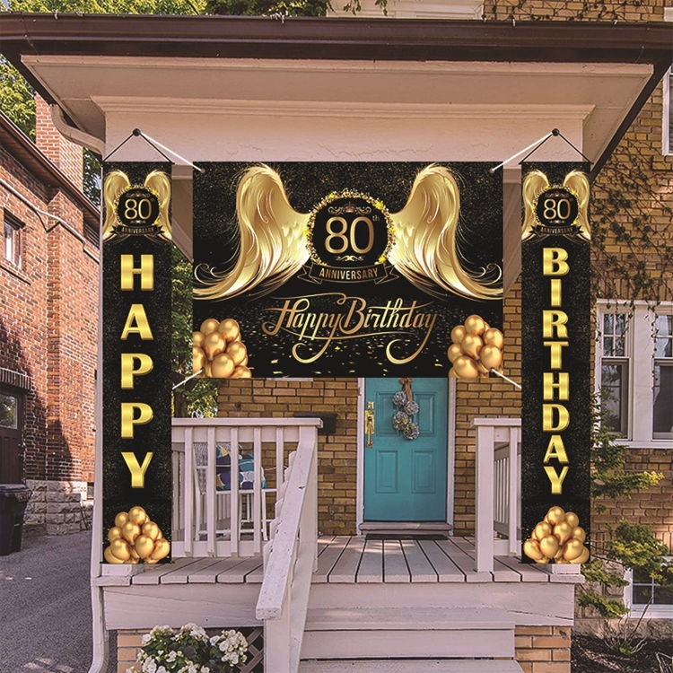 Bannière Dorée Paillettes « Légendaire Depuis 1945 » – Décoration 80 Ans – Guirlande Anniversaire