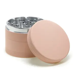 High End Aluminum Alloy 50mm 55mm 63mm Spice Grinder 4- Layer Metal Rubber Paint Smoking Grinder Smoking Accessories