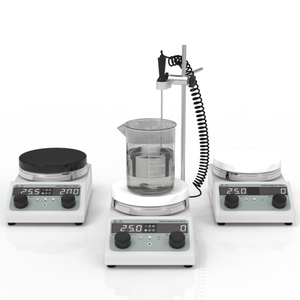 Agitateur magnétique avec chauffage pour laboratoire, 100-1500 tr/min, plaque chauffante chimique, mélangeur à magnétisme chauffant - Product Image 6