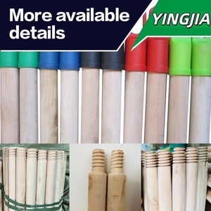 Directo de Fábrica, Mango de Madera Natural de Eucalipto con Extremo de Corte Plano y Rosca, Diámetro 2.2/2.5cm, para Escobas y Fregonas, <span class=keywords><strong>Cabo</strong></span> De Vassoura Yingjia - Product Image 4