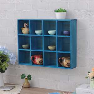 Commercio all'ingrosso a buon mercato Fissato Al Muro Quadrato Scatola di Ombra cornici, Agriturismo Decorazione di Legno di Stoccaggio Shelvers Organizzatore - Product Image 4