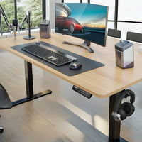 Bureau debout commercial ergonomique à double moteur, colonne de levage inversée en L à 2 segments, cadre de table de bureau électrique à hauteur réglable