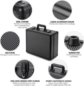 Étui de rangement pour cartes en aluminium personnalisable, porte-cartes de visite, porte-cartes de collection, OEM/ODM disponible, durable, résistant à la poussière, capacité 15L - Product Image 3