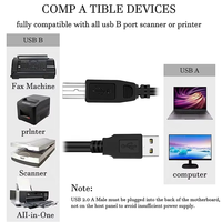 Câble USB 2.0 blindé noir Xput en gros, Type A vers B, pour imprimante et scanner, extra long 5-30M, transfert de données haute stabilité