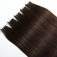 Extensions de cheveux naturels indiens à bandes adhésives, double épaisseur, 100 % cheveux humains Remy, cuticules intactes, qualité salon, prix de gros