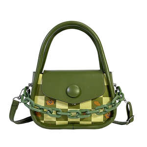 Nuevo Bolso de Hombro Horizontal de PU a Cuadros de Alta Gama para Mujer, Estilo Moderno - Product Image 5