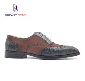 <b>Men</b> Genuine <b>Leather</b> Oxford Dress Shoes Pigskin Lining Massage Insole Breathable Hand-Painted Rubber Sole Wedding Office & Career - Product Image 5