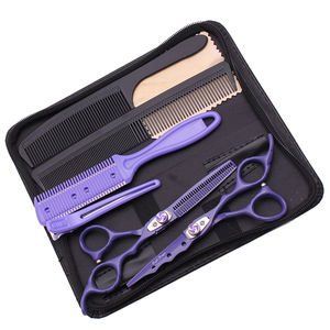 Ensemble de ciseaux de coiffure de 6 pouces, en acier japonais, ciseaux droits pour effiler les cheveux, peigne, Kit de coiffure, outils professionnels pour salon de coiffure 1019KA - Product Image 4