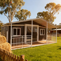 Villa préfabriquée de luxe à 2 chambres, prête à l'emploi, en acier léger, pliable, conteneur de bureau, bâtiment portable, maison extensible