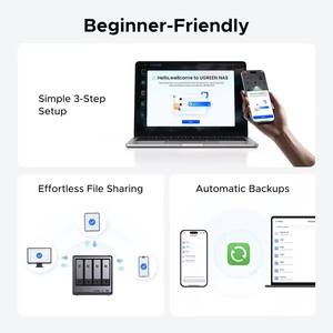 UGREEN NASync DXP4800 <span class=keywords><strong>NAS</strong></span> <span class=keywords><strong>de</strong></span> bureau 4 baies Intel N100 Quad-core 8 Go <span class=keywords><strong>de</strong></span> RAM DDR5 CPU 4K HDMI Stockage en réseau (sans disques) - Product Image 4