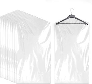 Sac à vêtements transparent personnalisé en PE pour nettoyage à sec, housse en plastique imprimée sur mesure pour vêtements en rouleau - Product Image 1