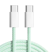 Venta al por mayor de fábrica 60W Cable tipo C para iPhone 15 16 Pro Max Carga rápida USB C Cable DE DATOS Chaqueta de nailon utilizada para computadora IOS