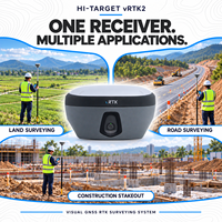 Récepteur GPS RTK Hi-Target VRTK2 GNSS à 1408 canaux, prix abordable, code permanent sans défaillance pour l'arpentage terrestre