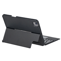Clavier rétroéclairé coloré avec fente supérieure pour stylet, panneau tactile séparé et housse en cuir pour iPad Pro 11 2024